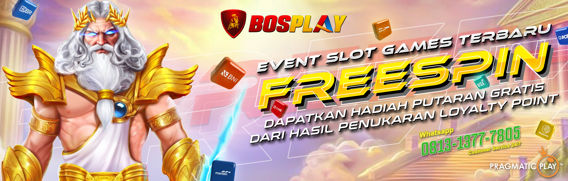 EVENT FREE SPIN PRAGMATIC PLAY X BOSPLAY